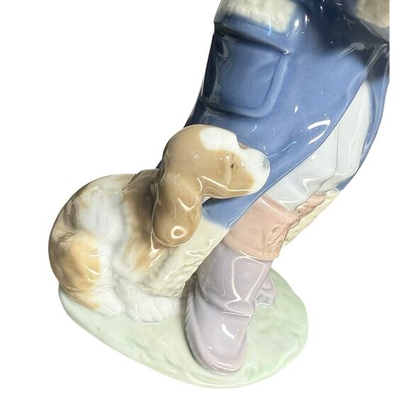 LLADRO‎ Friday’s Child Figurine Retired #6019 Boy Puppies Dogs 1993 Nino Viernes - Picture 10 of 16
